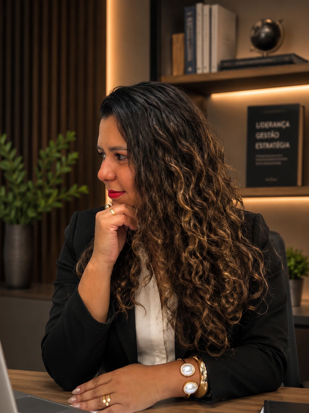 Psicóloga Larissa Fogos em atendimento